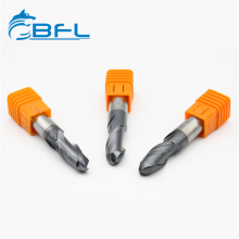 BFL 2 Flute Carbide Ball Nose End Mill, Coated For CNC Metalworking